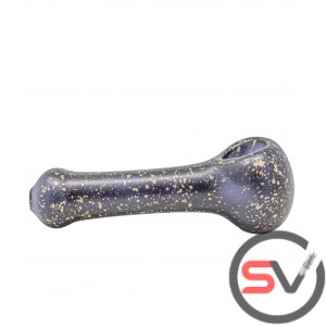 GOLD SPECKS BLACK HAND PIPE 5inch 3CT/PK